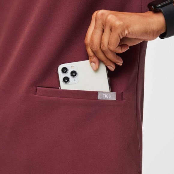 NWT Figs Scrubs (Top and Bottom) in Dark Cherry (Limited Edition) - Picture 7 of 7